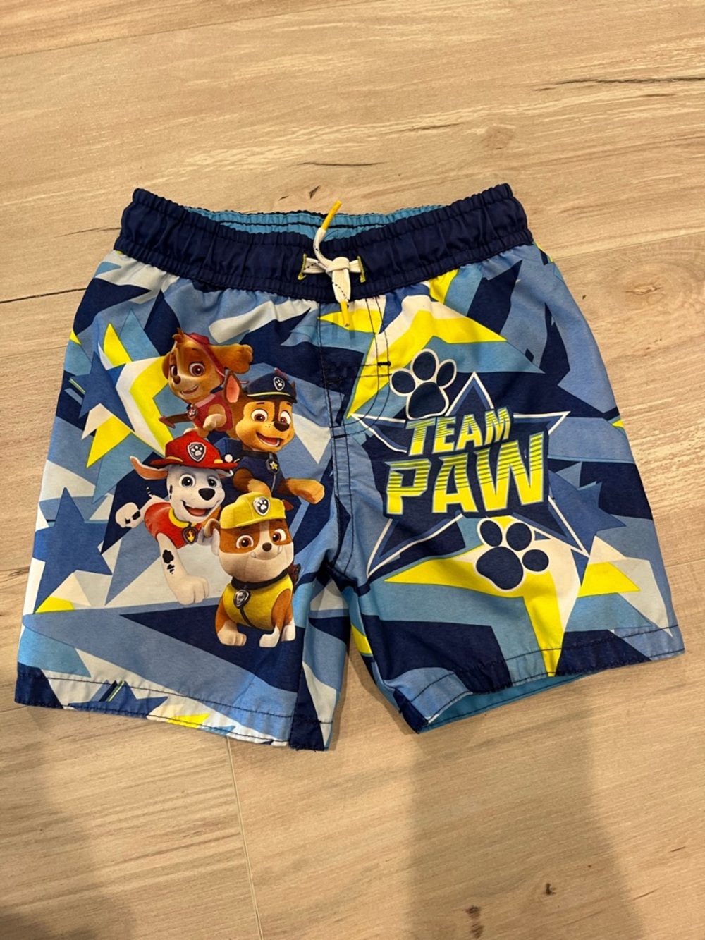 Nickelodeon Blue and Yellow Team Paw Patrol Swim Trunks Size 4T